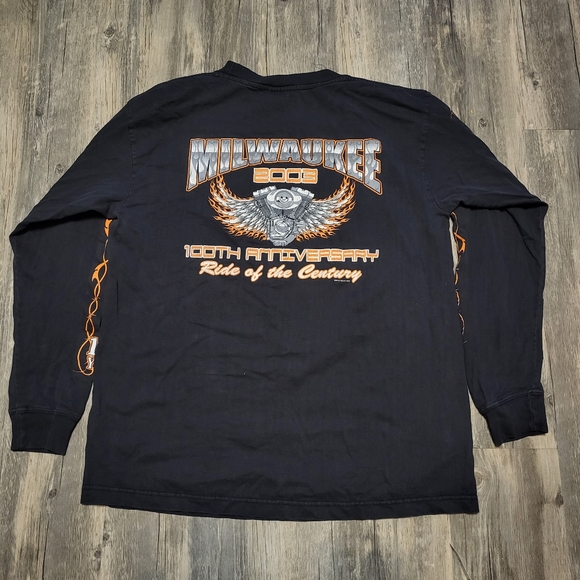 Vtg Lightning Clothing Milwaukee WI V Twin Classic Ride Of The Century Sz Medium - Picture 3 of 6